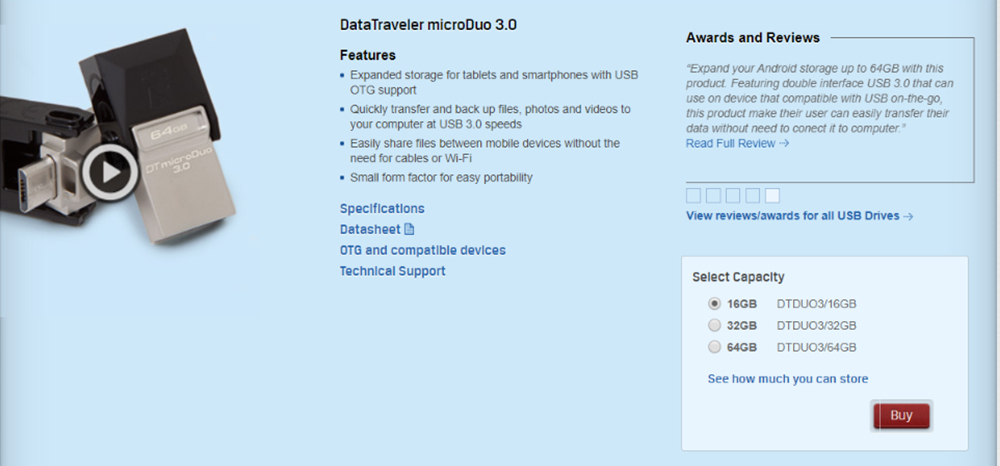 Kingston Dt Micro Duo 3 Usb3 0 32gb
