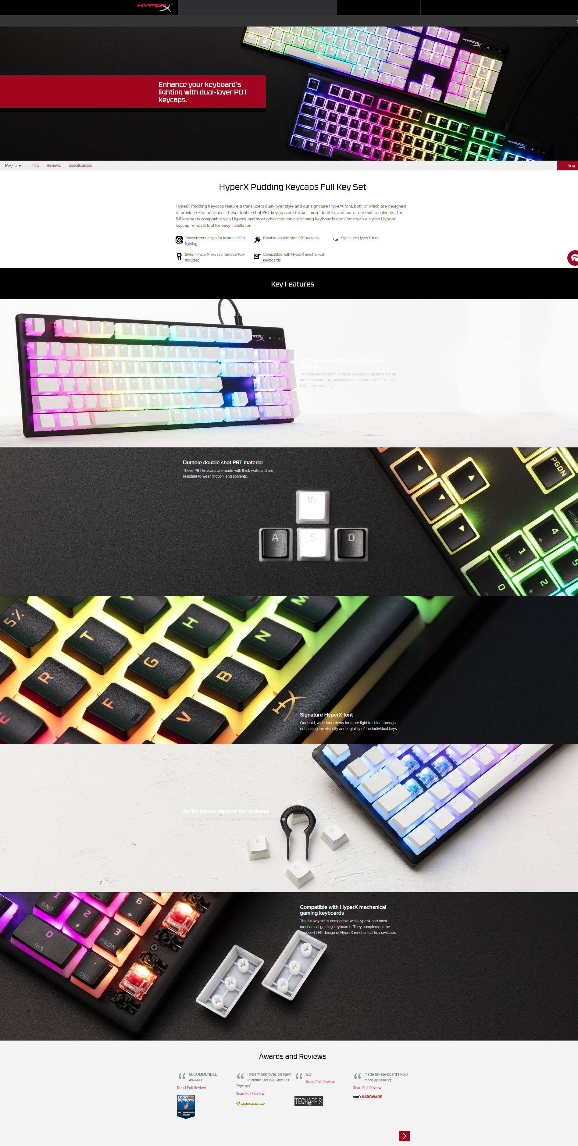 HyperX Pudding Keycaps Full Key Set / Taille Complete